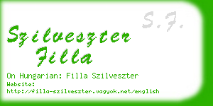 szilveszter filla business card